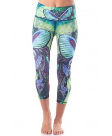 Yoga Democracy Butterfly Cropped Leggings