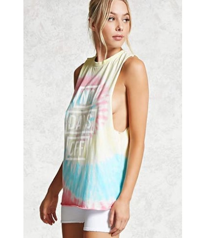 Forever 21  Active No Days Off Tie-Dye Top