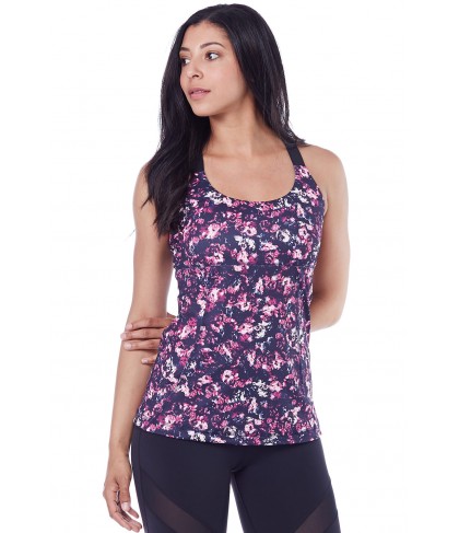 Rese Activewear Pink Roses Cassie Tank
